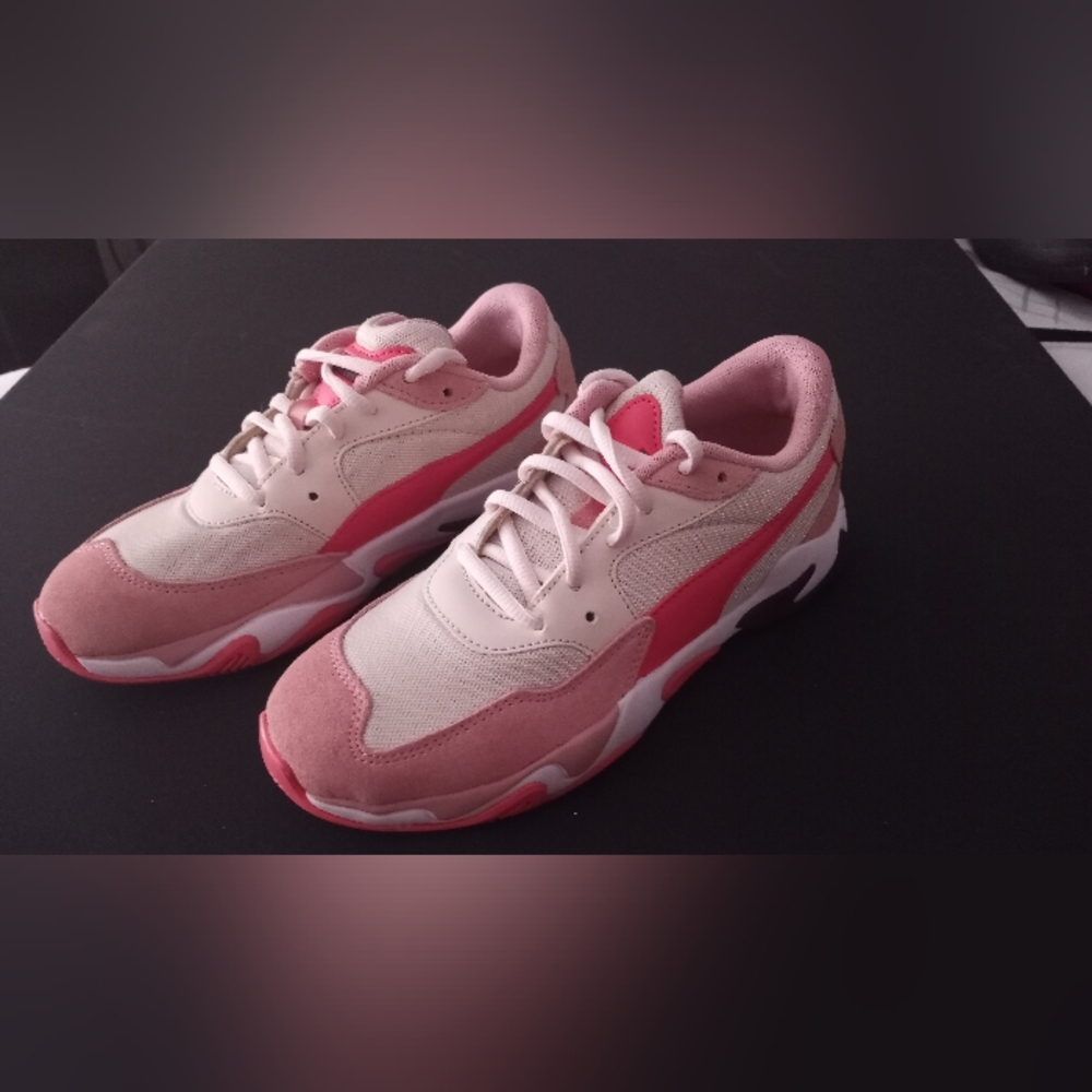 Puma Girls' Storm Ray White/Pink 370657-03